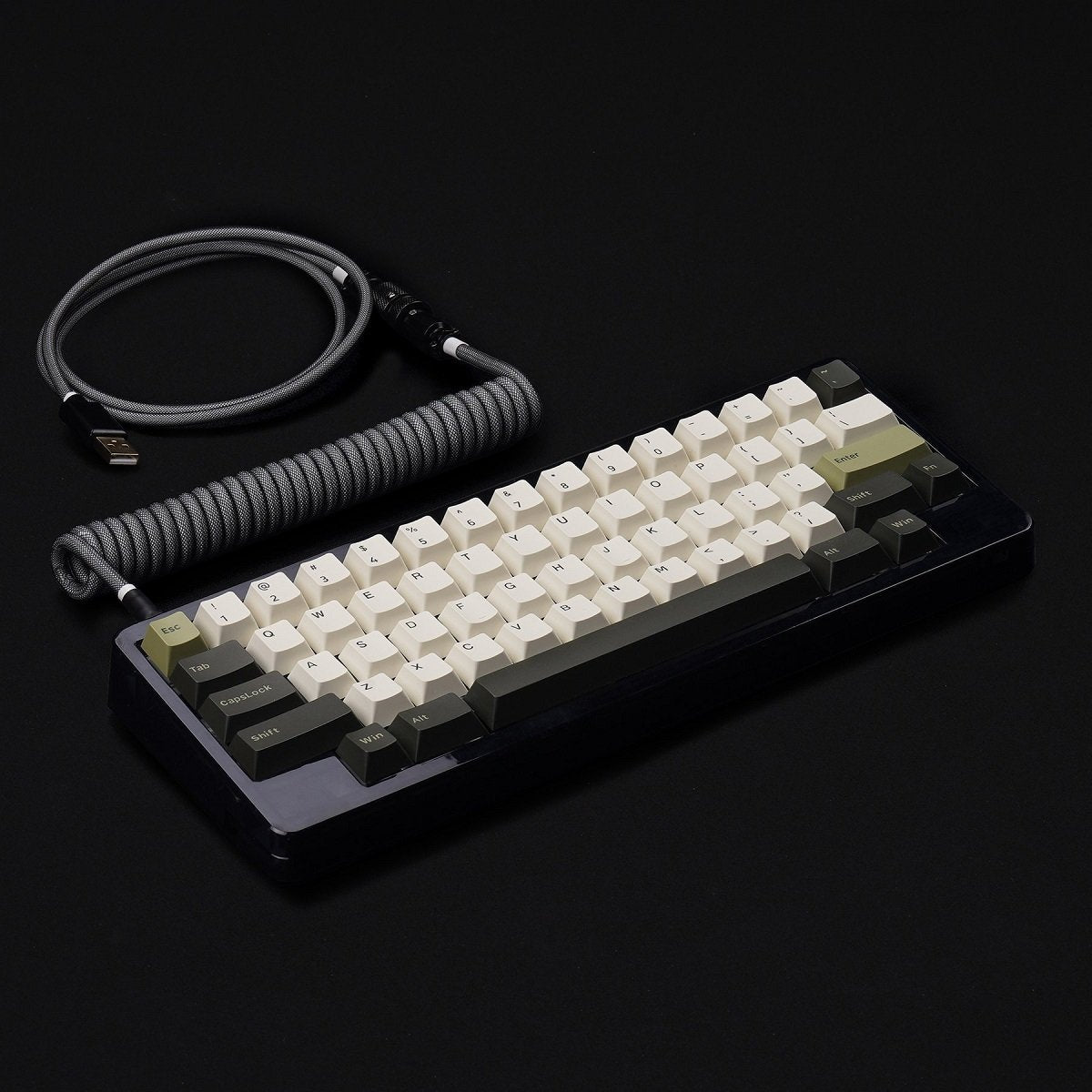 KBDfans Black Grey Handmade USB-C Cable