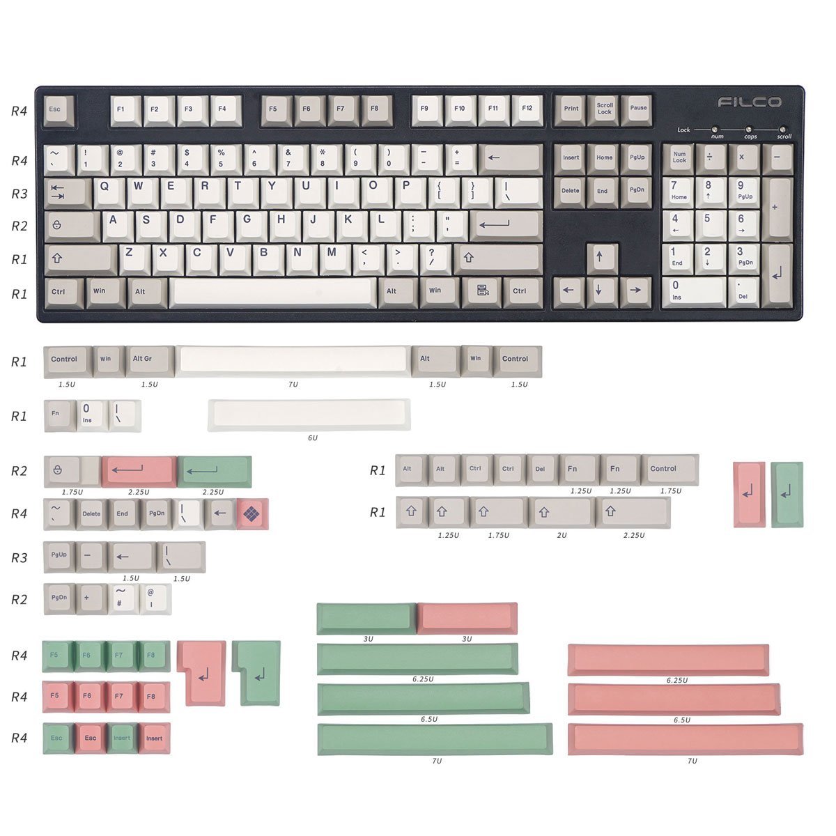 Winmix 9009 Keycap Set Dye-Sub PBT