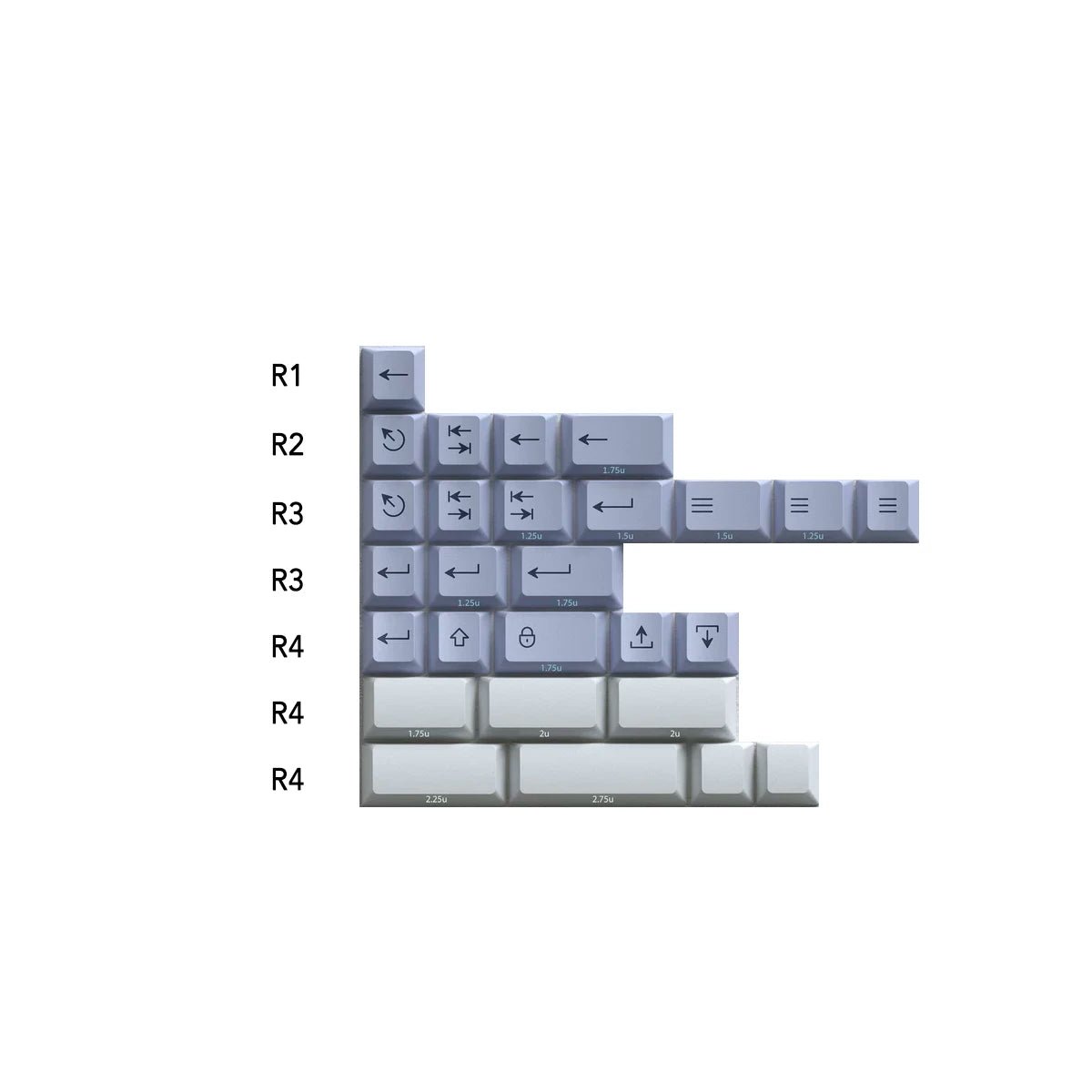 PBTfans Spark Light Keycap Set Doubleshot PBT