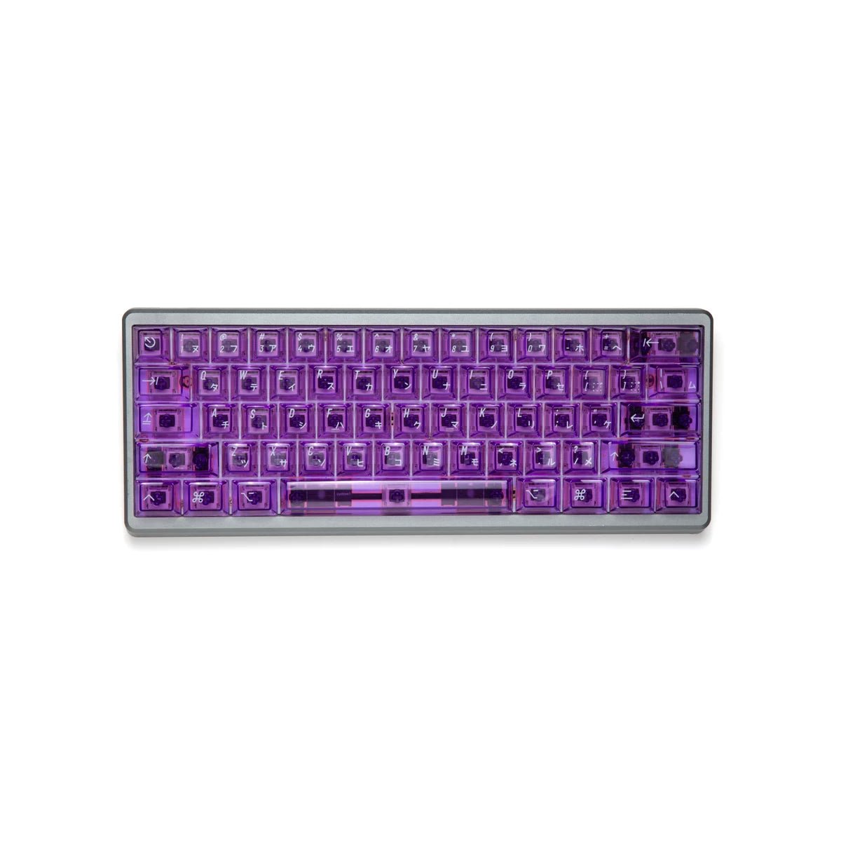 KBDfans Clear 2048 Purple Keycap Set UV Polycarbonate