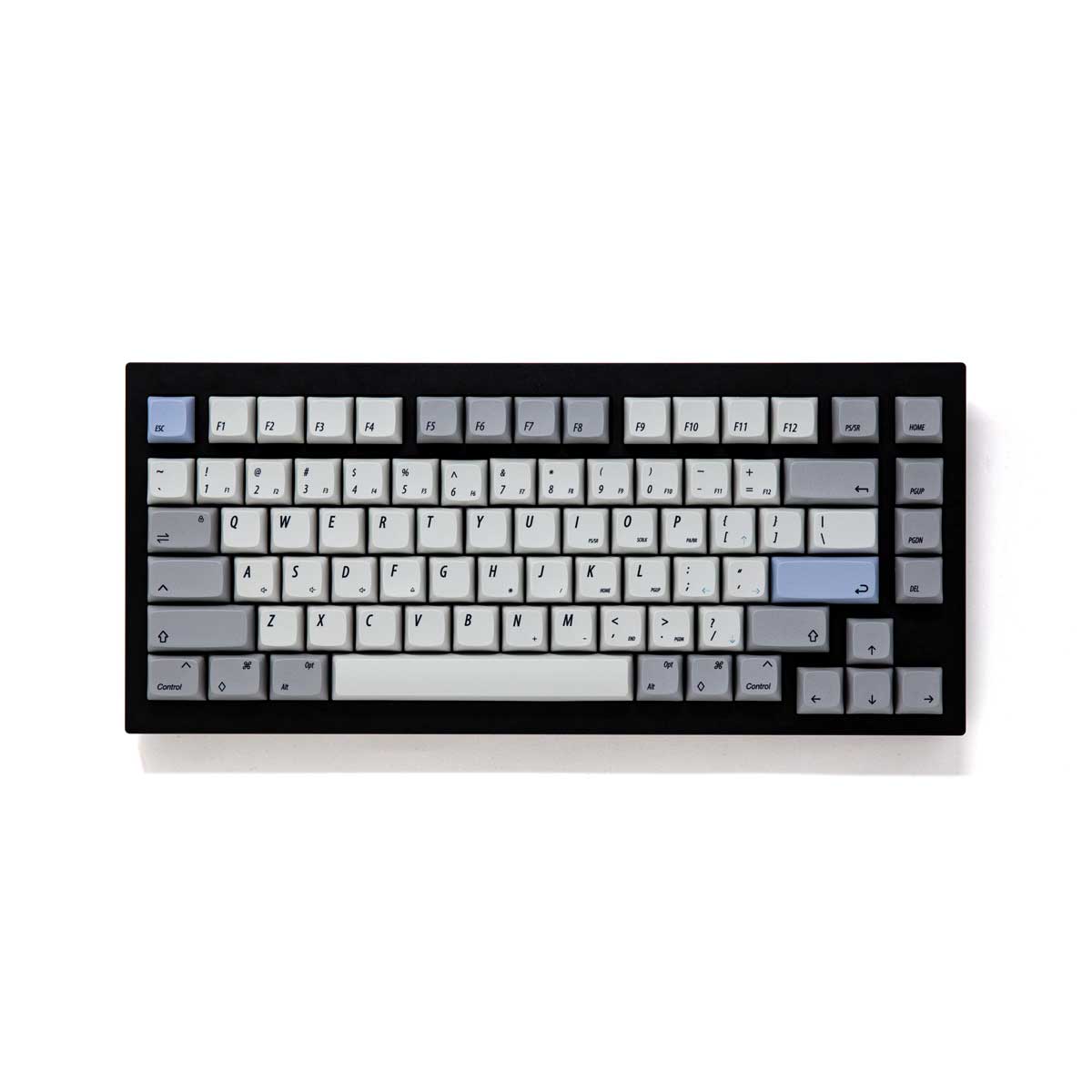 NP PBT Gray And Blue Keycap Set Dye-Sub PBT