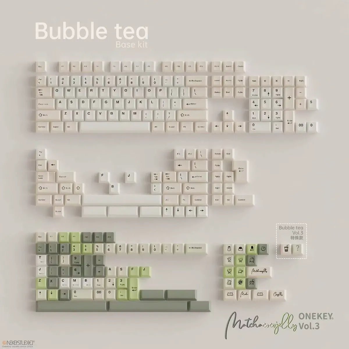 TUT Bubble Tea Matcha Keycaps