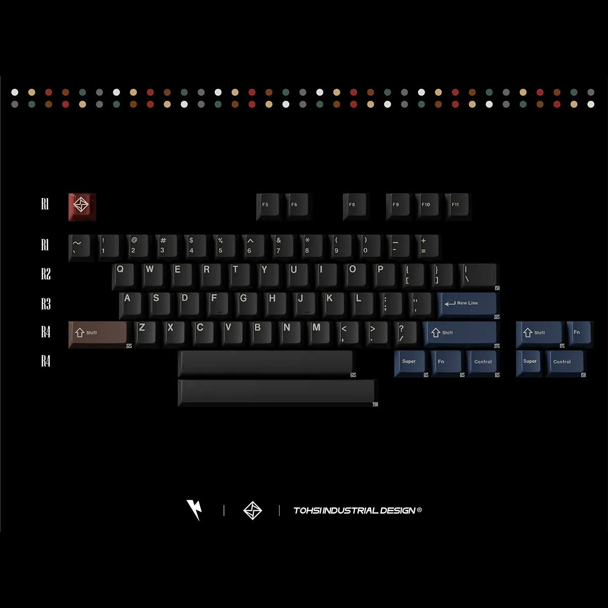 Keykobo Retro Mixed Lights R2 Keycap Set