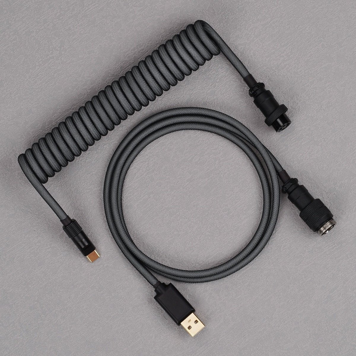 KBDfans Grey Black Handmade USB-C Cable