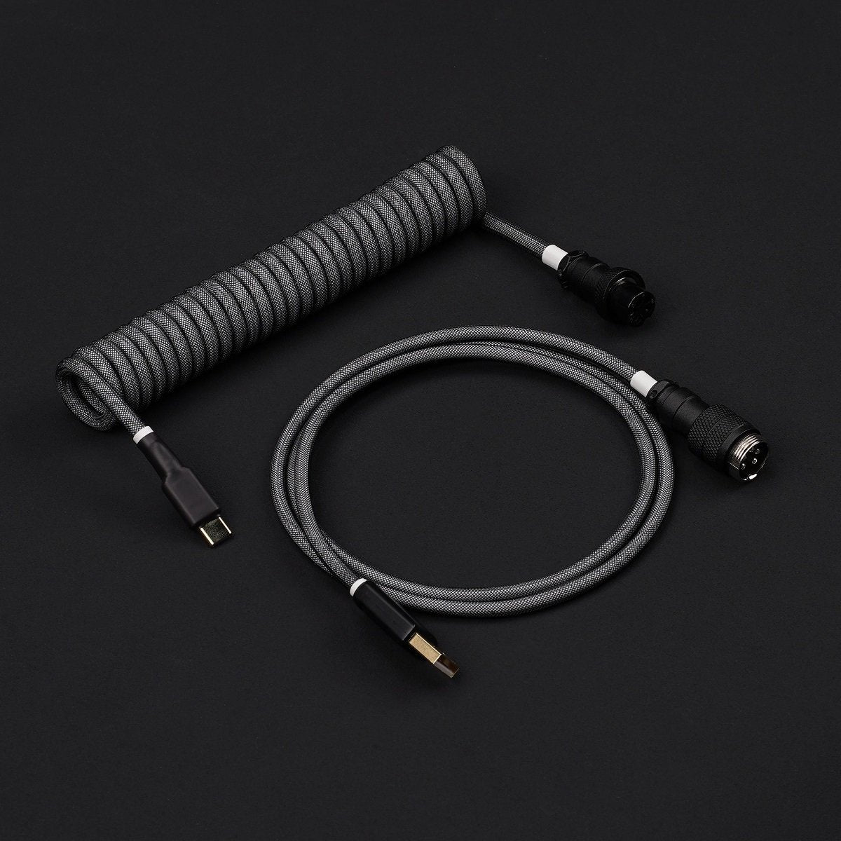 KBDfans Black Grey Handmade USB-C Cable