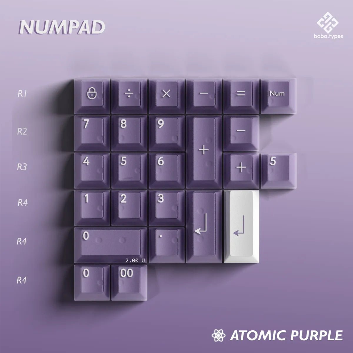 PBTfans Atomic Purple Keycaps