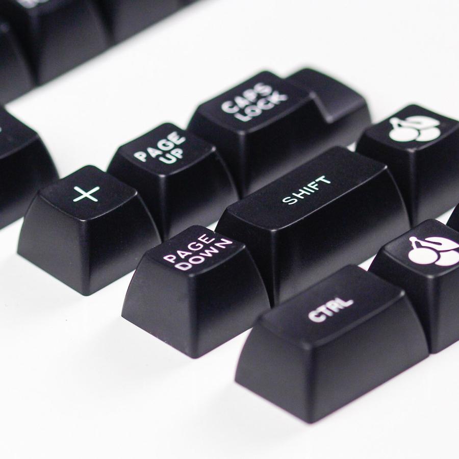 Maxkey SA White On Black Keycap Set Doubleshot ABS