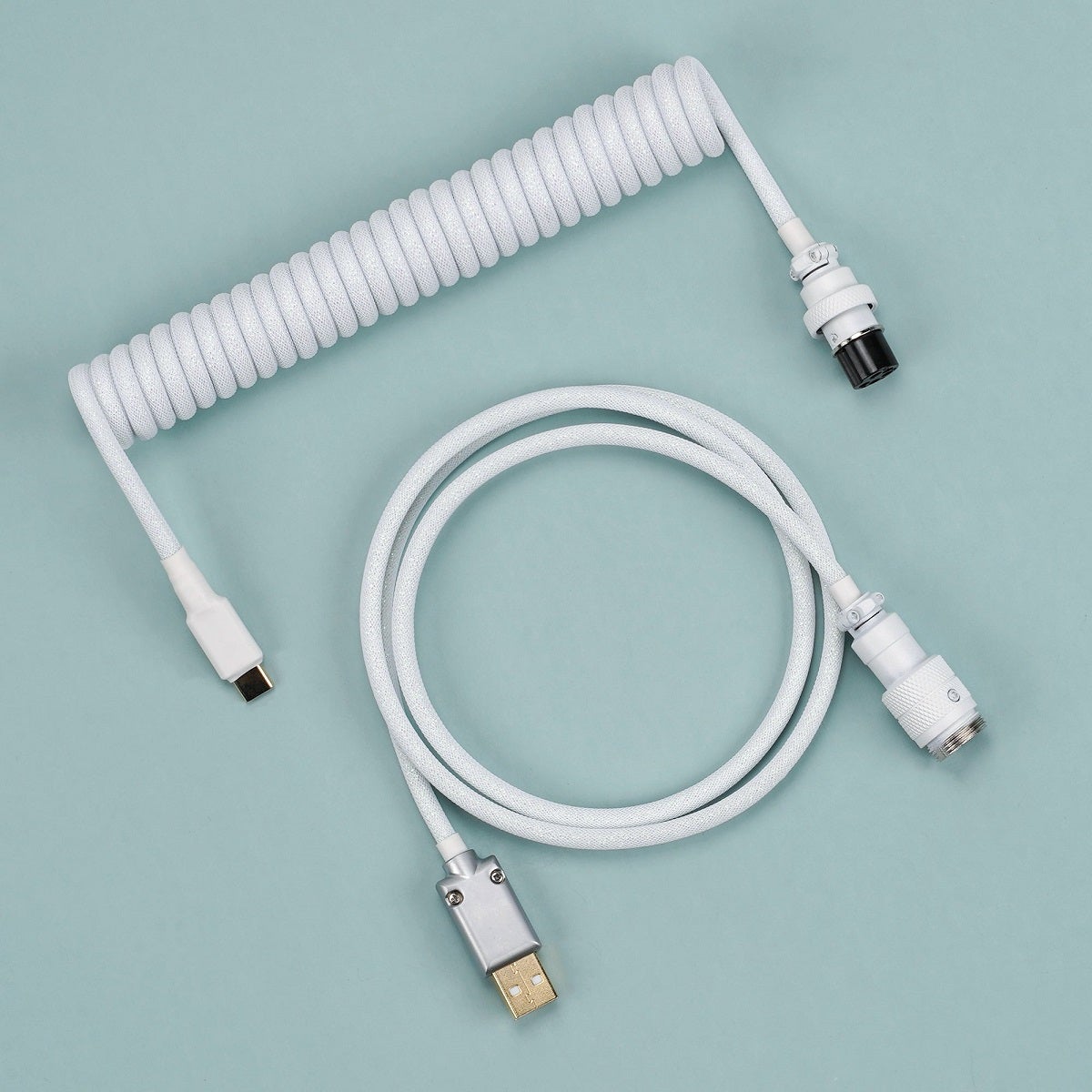 KBDfans Flash White Custom Handmade USB-C Cable