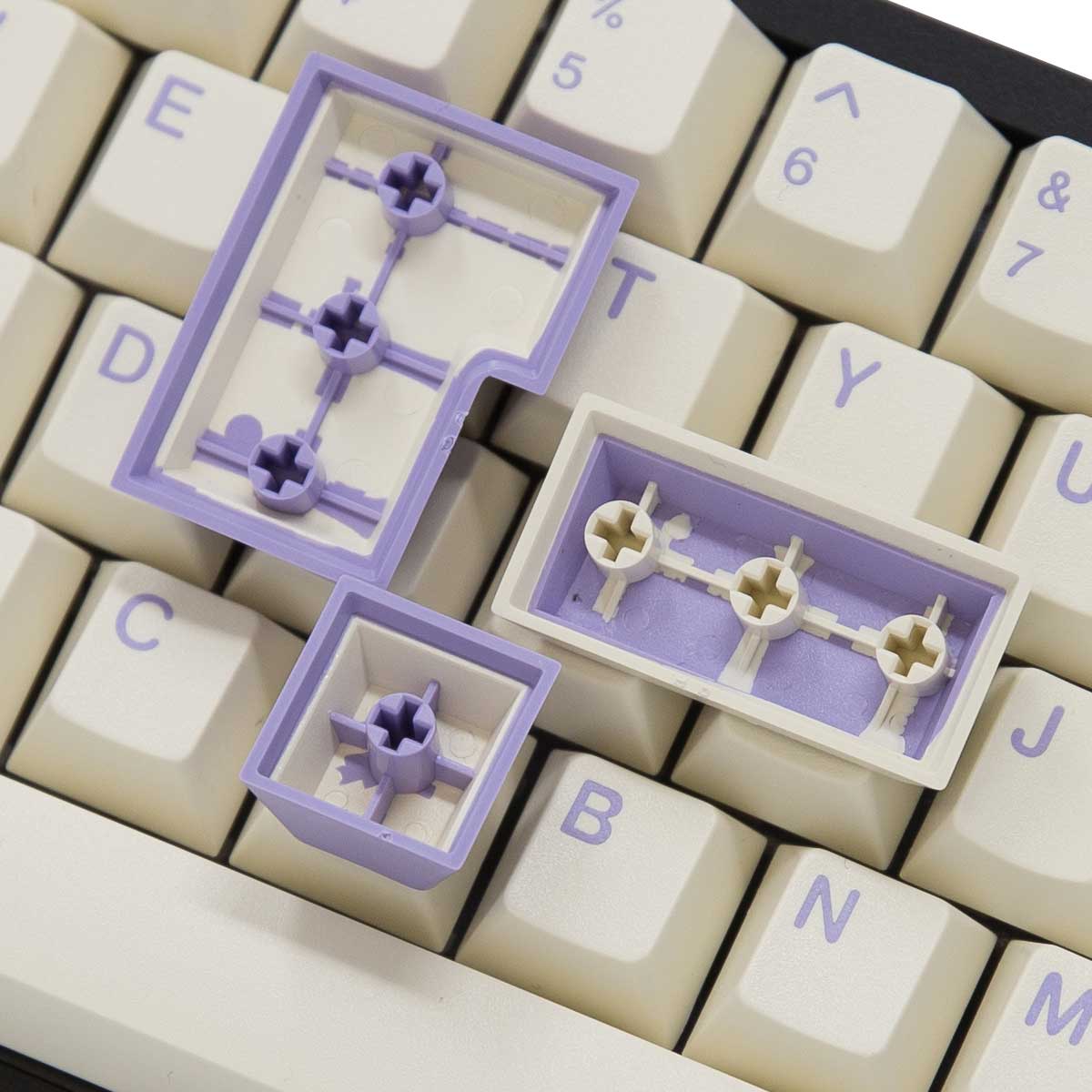 EnjoyPBT Milky Purple Keycap Set Doubleshot ABS