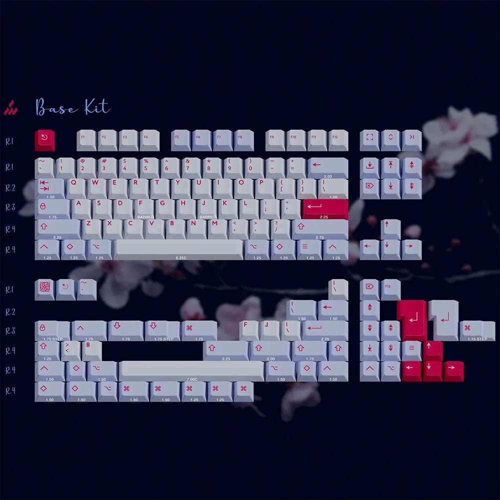 PBTfans Soul Blossom Keycap Set Doubleshot ABS