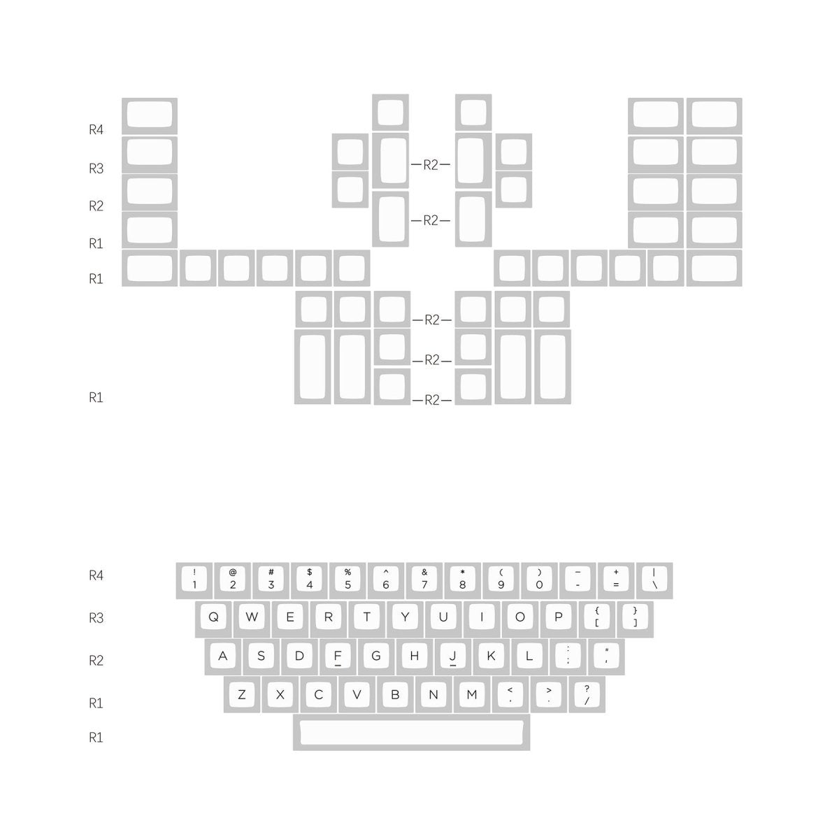 KAT Alpha Keycap Set Dye-Sub PBT