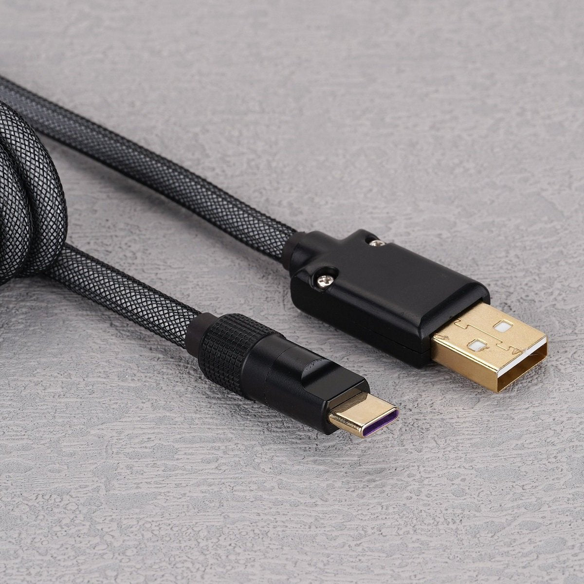 KBDfans Grey Black Handmade USB-C Cable