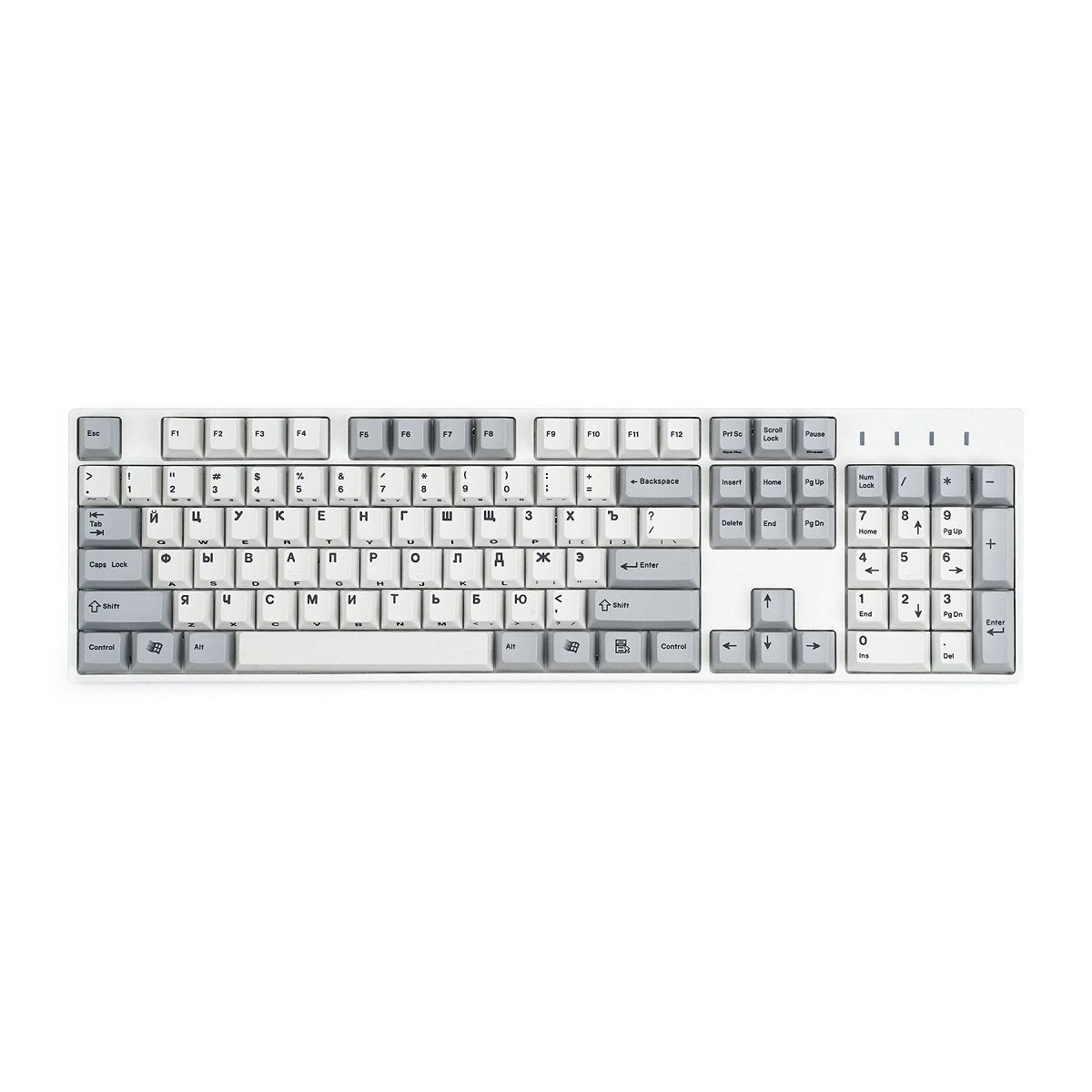 EnjoyPBT G81-SAV White & Gray Keycap Set Dye-Sub PBT