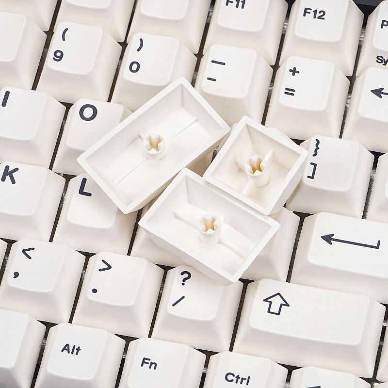 EnjoyPBT Simple White Keycap Set Dye-Sub PBT