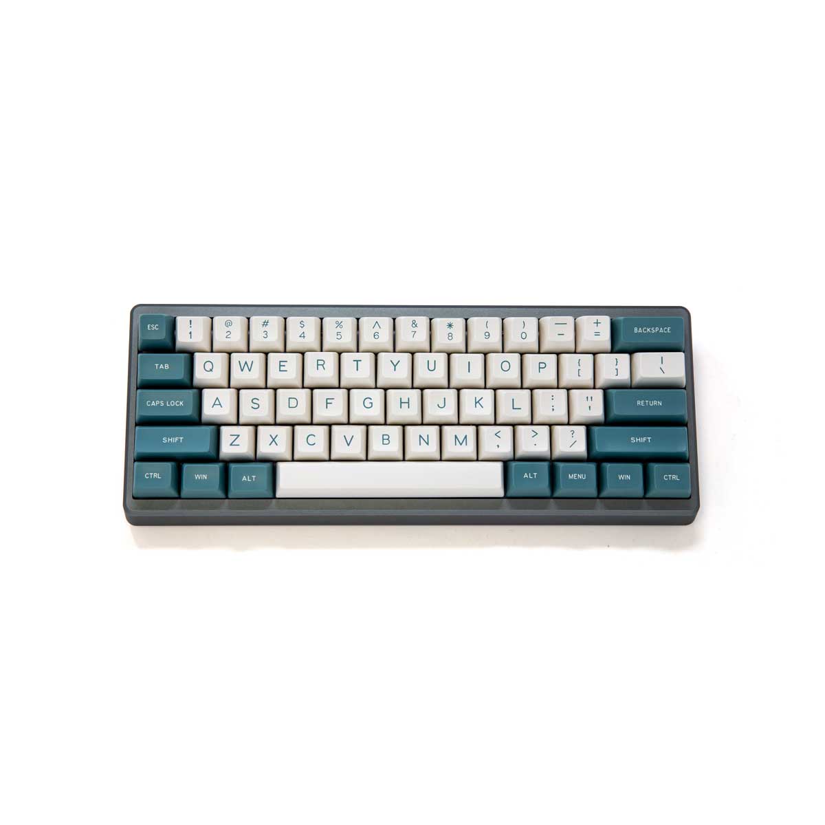 Maxkey SA Green and White Keycap Set Doubleshot ABS