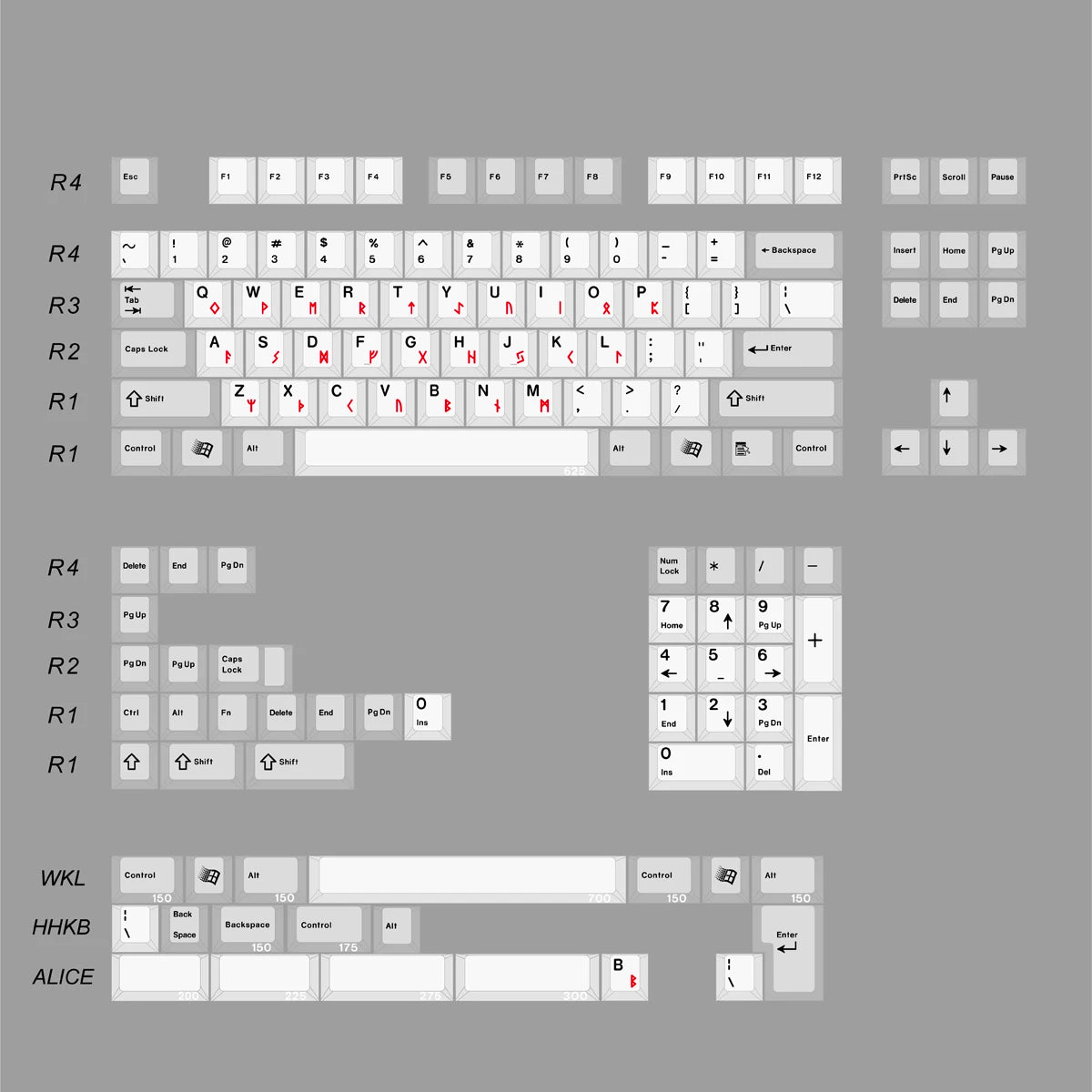 JC Studio Runes Keycap Set Dye-Sub PBT