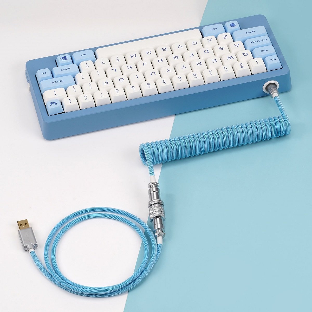 KBDfans Blue Custom Handmade USB-C Cable