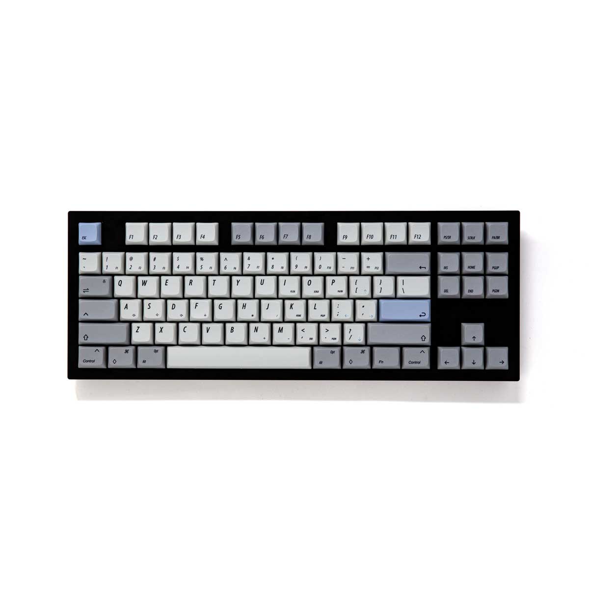 NP PBT Gray And Blue Keycap Set Dye-Sub PBT