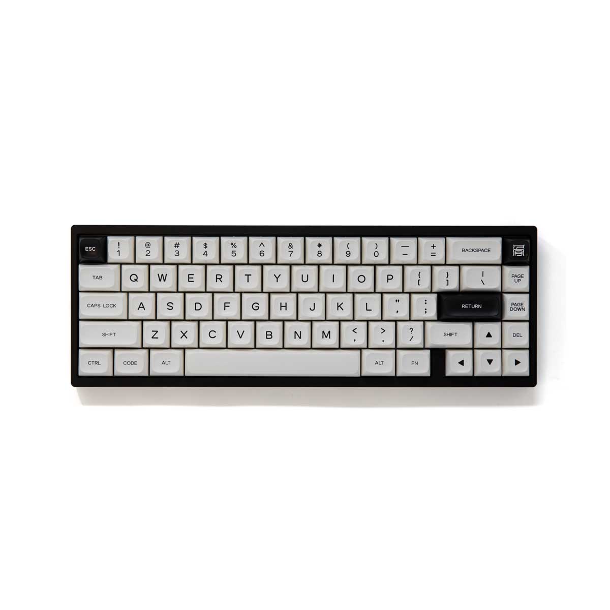 PGA Black and White Keycap Set Doubleshot ABS