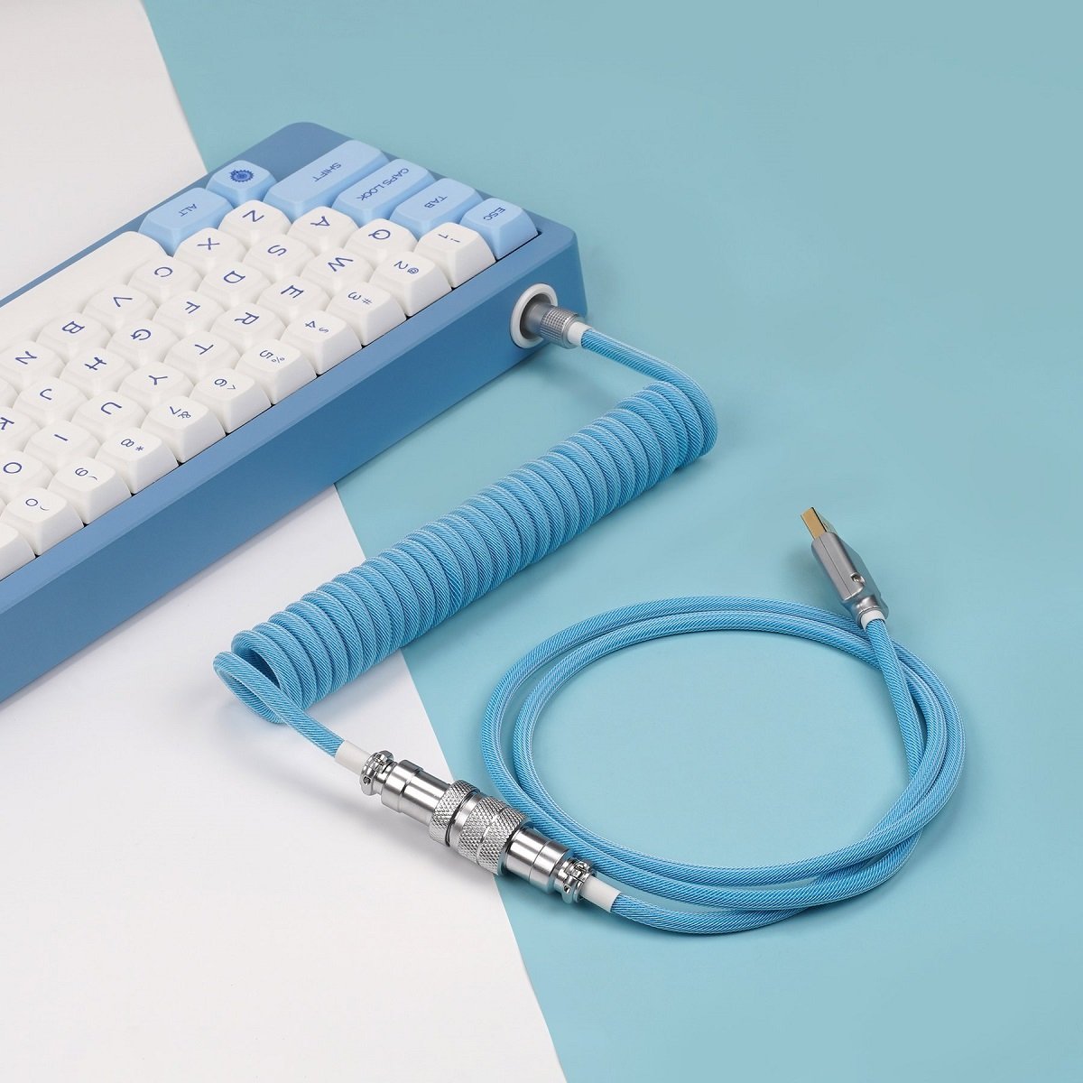 KBDfans Blue Custom Handmade USB-C Cable