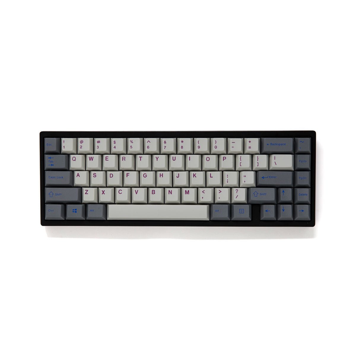 EnjoyPBT Grey White Keycap Set Doubleshot ABS