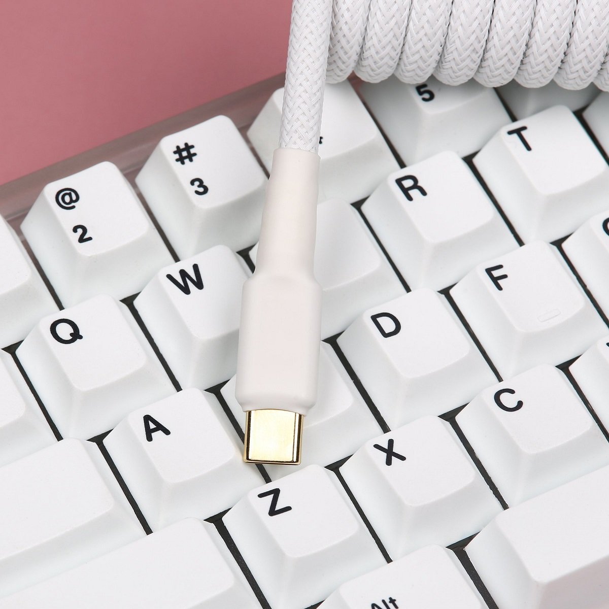 KBDfans White Custom Handmade USB-C Cable