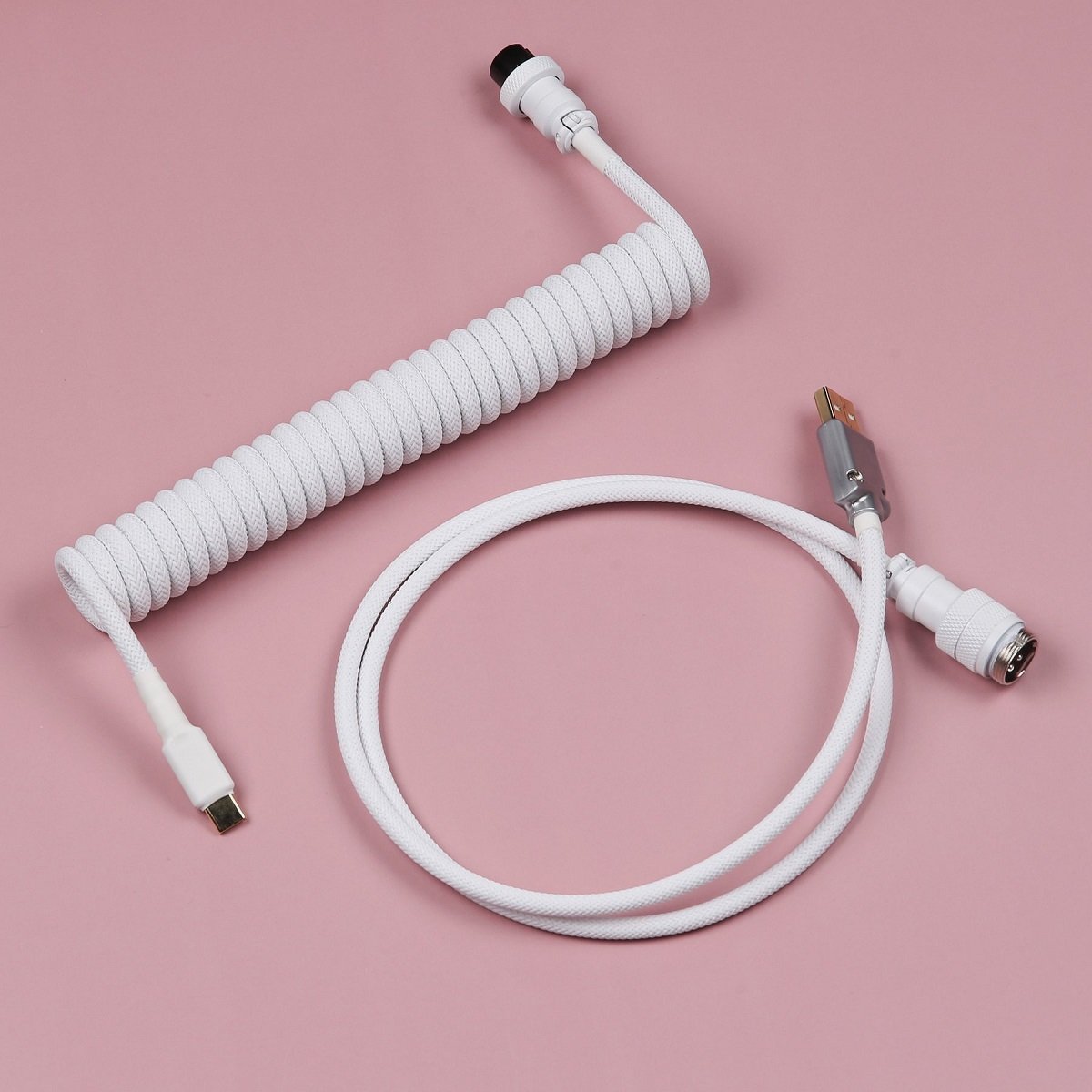 KBDfans White Custom Handmade USB-C Cable