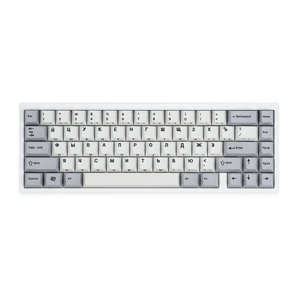 EnjoyPBT G81-SAV White & Gray Keycap Set Dye-Sub PBT