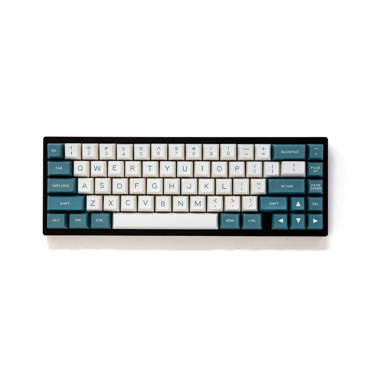 Maxkey SA Green and White Keycap Set Doubleshot ABS