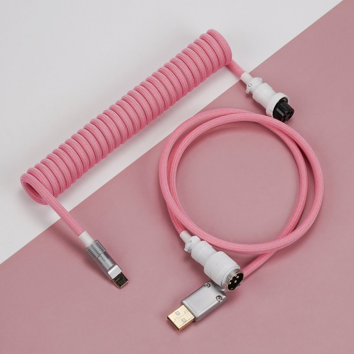 KBDfans Pink Custom Handmade USB-C Cable