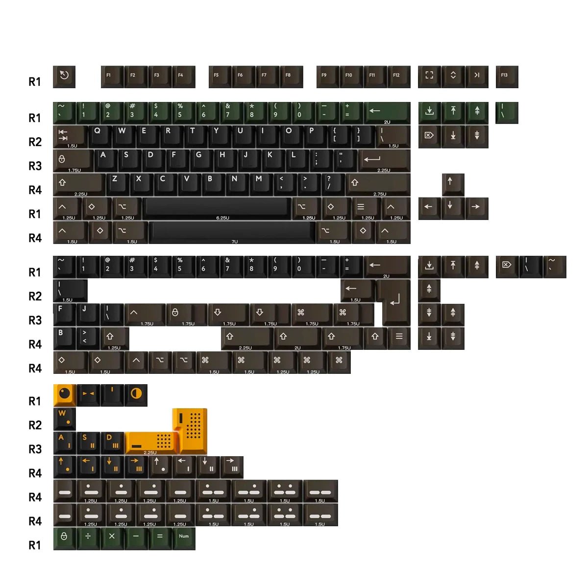 PBTfans Resonance Keycap Set Doubleshot PBT