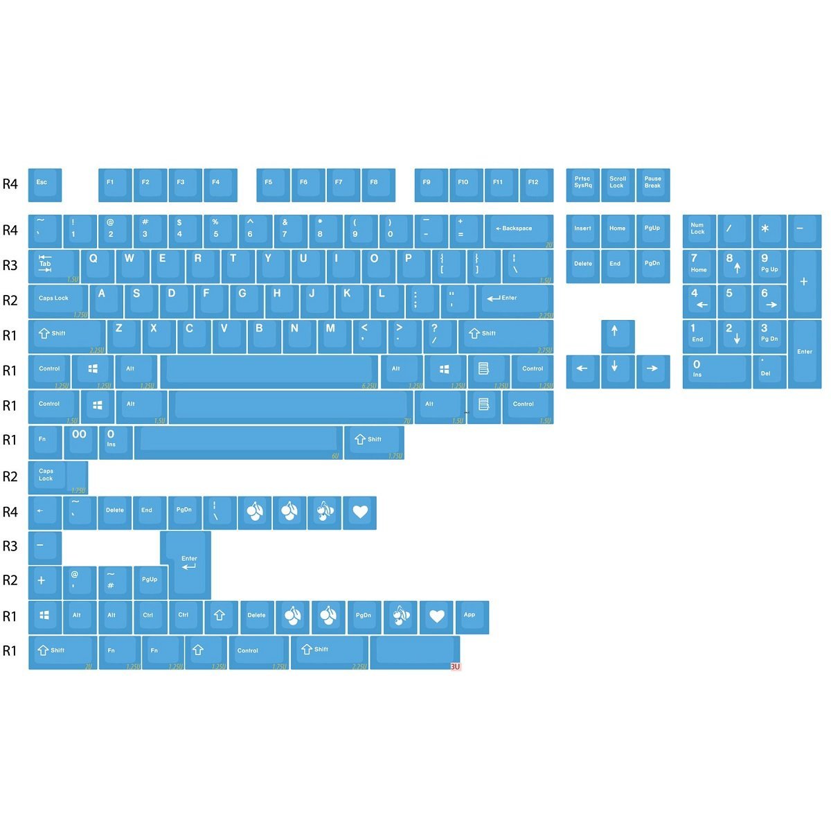 Enjoypbt Blumen Keycap Set Doubleshot ABS