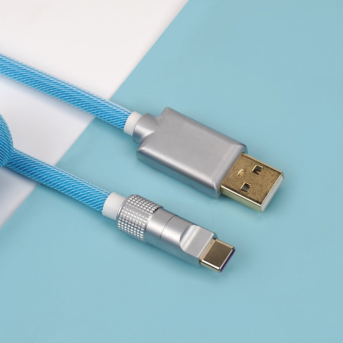 KBDfans Blue Custom Handmade USB-C Cable