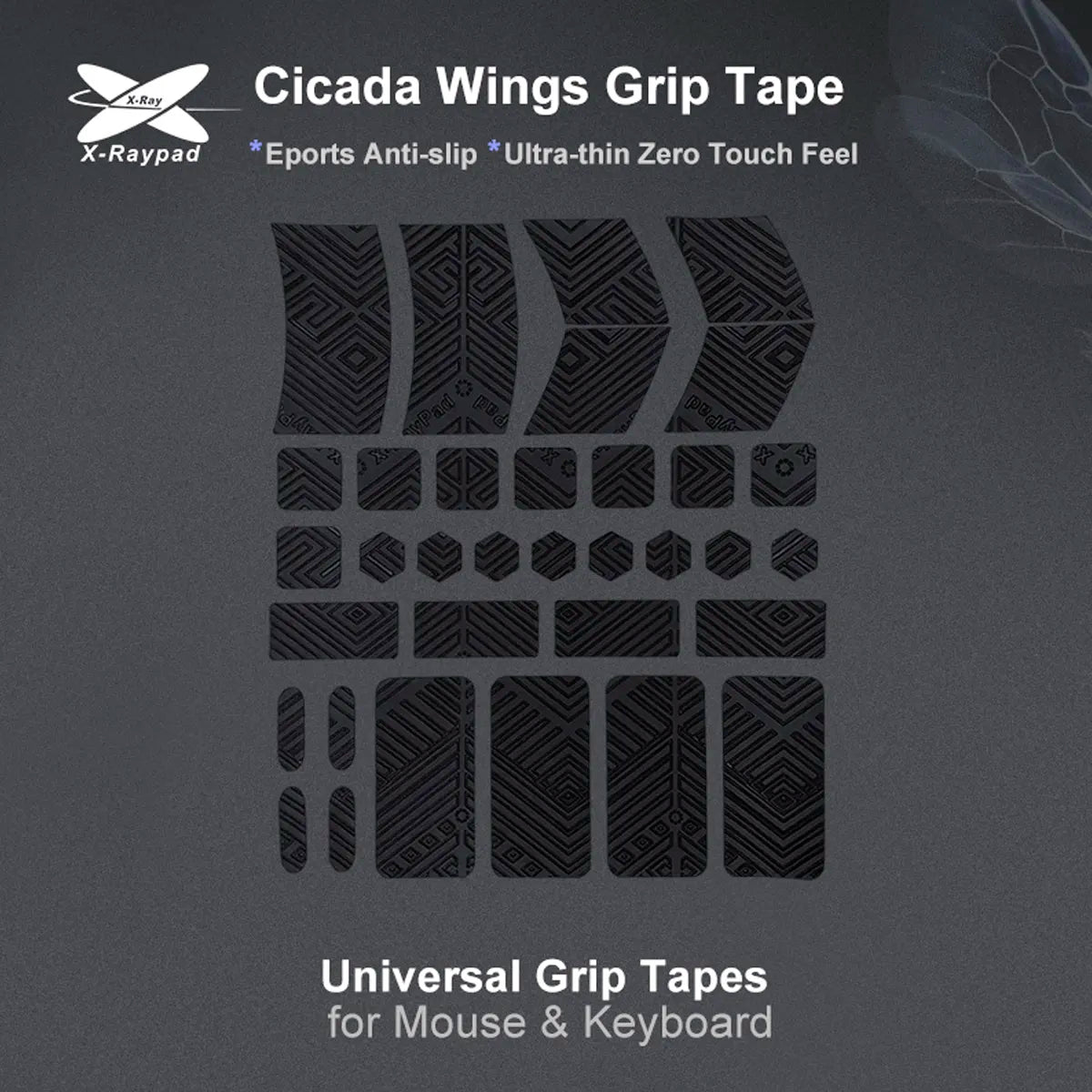 X-raypads Cicada Wings Geom Universal Grip Tape