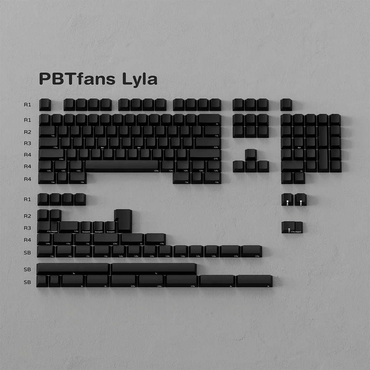 PBTfans Lyla Blank Keycaps