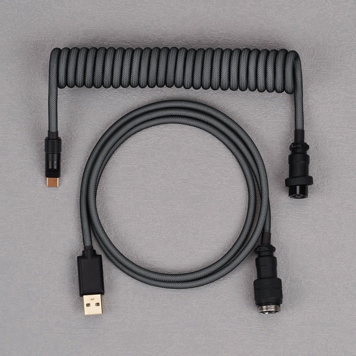 KBDfans Grey Black Handmade USB-C Cable