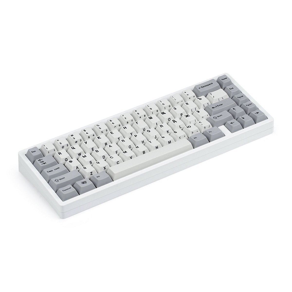 EnjoyPBT G81-SAV White & Gray Keycap Set Dye-Sub PBT