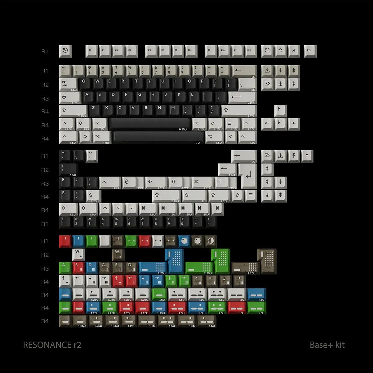 PBTfans Resonance R2 Keycap Set