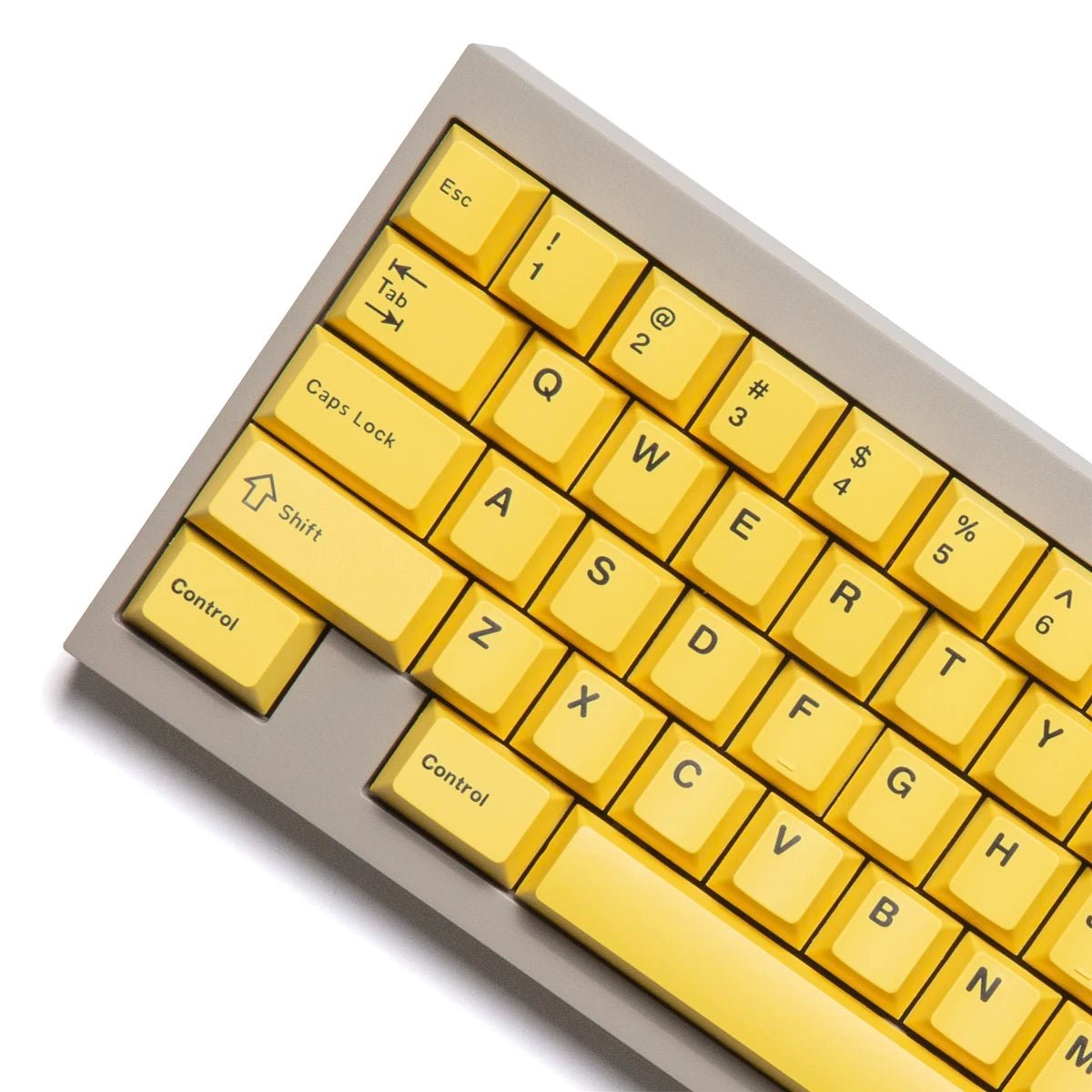 Wuque WS Basic Yellow Keycap Set Doubleshot PBT