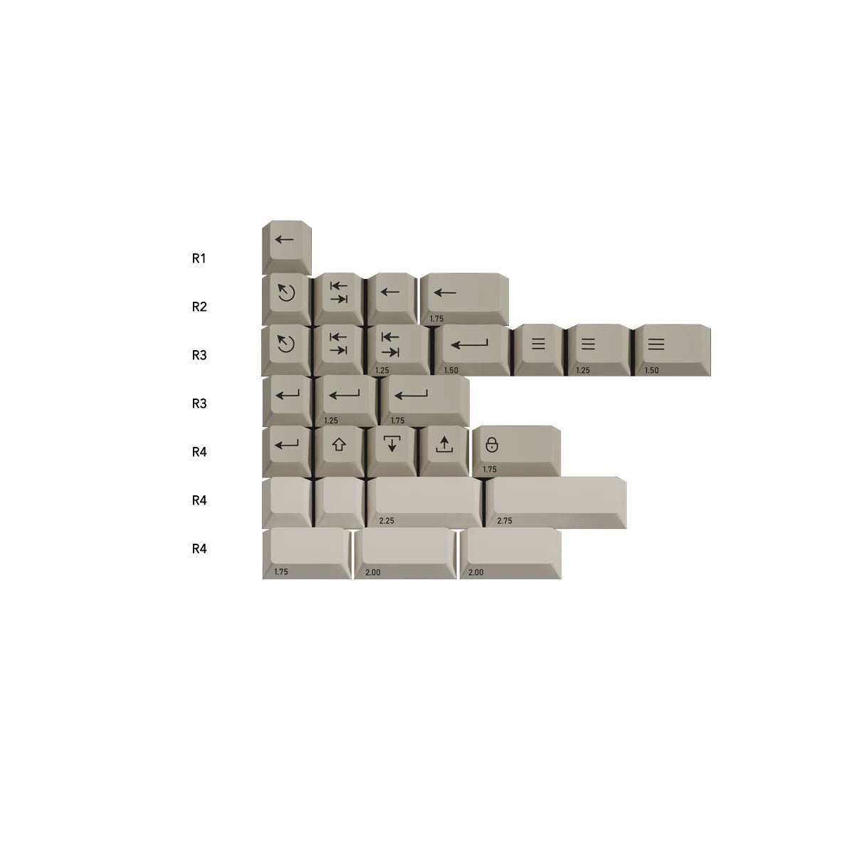 PBTfans Classic Hangul Keycap Set Doubleshot ABS