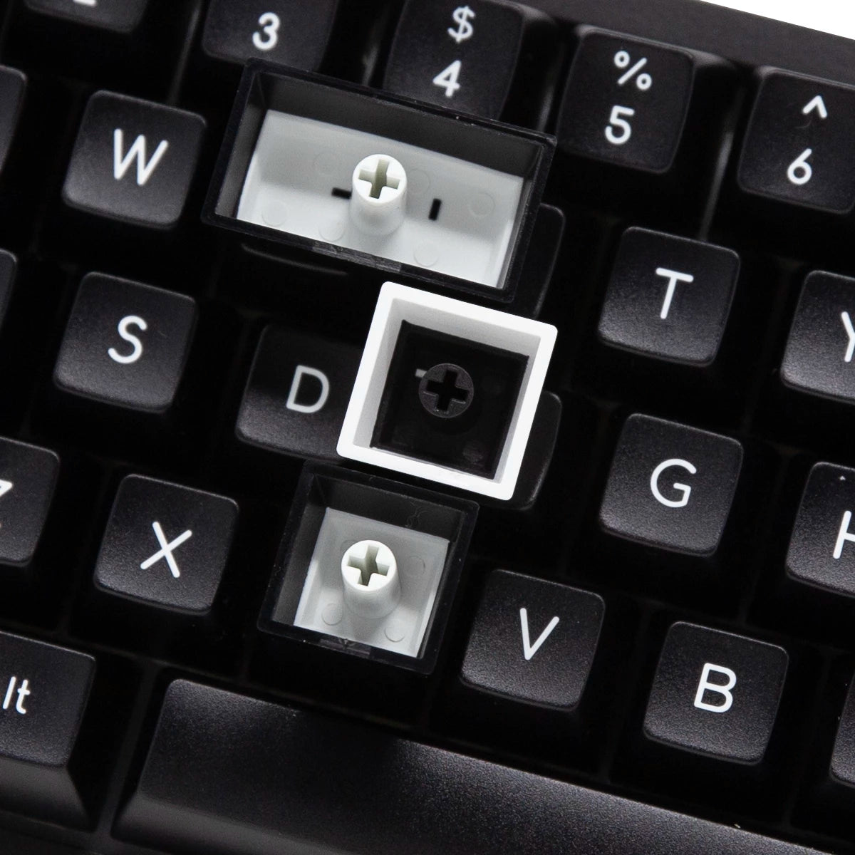 Akko White on Black Keycap Set Doubleshot ABS