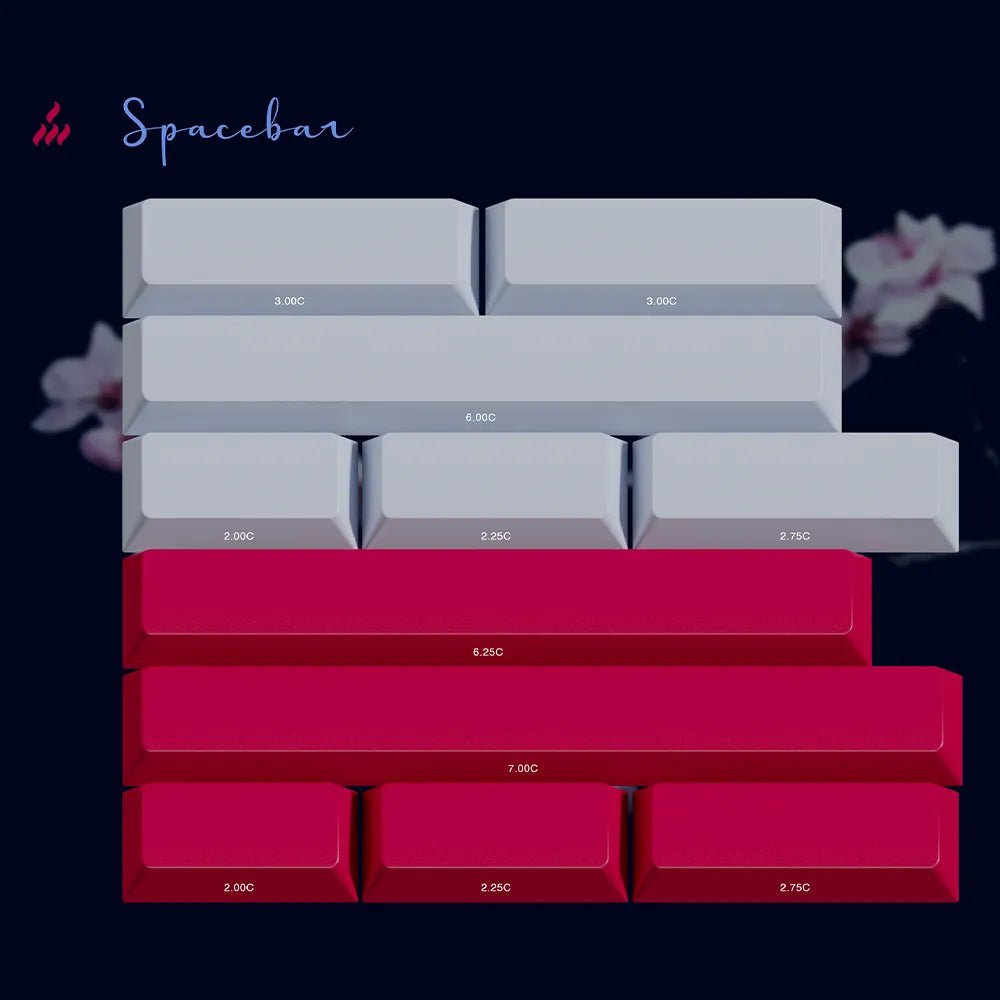 PBTfans Soul Blossom Keycap Set Doubleshot ABS