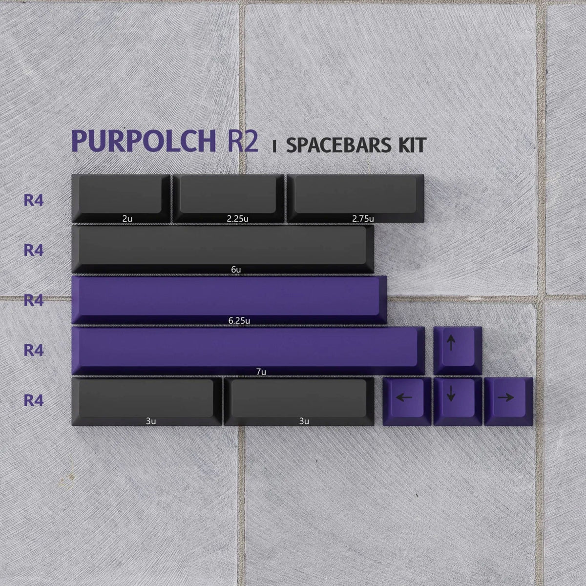 PBTfans Purpolch R2 Keycap Set Doubleshot PBT