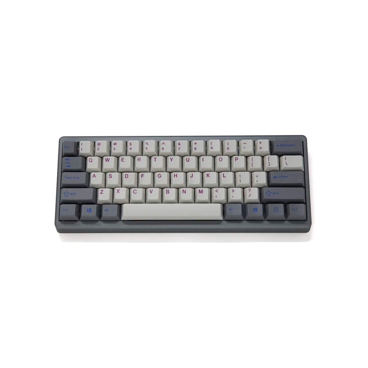 EnjoyPBT Grey White Keycap Set Doubleshot ABS