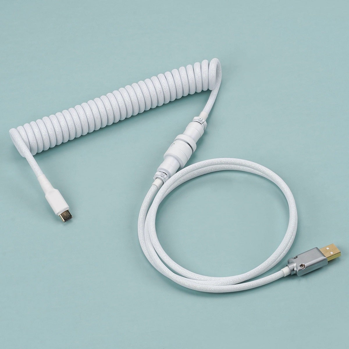 KBDfans Flash White Custom Handmade USB-C Cable