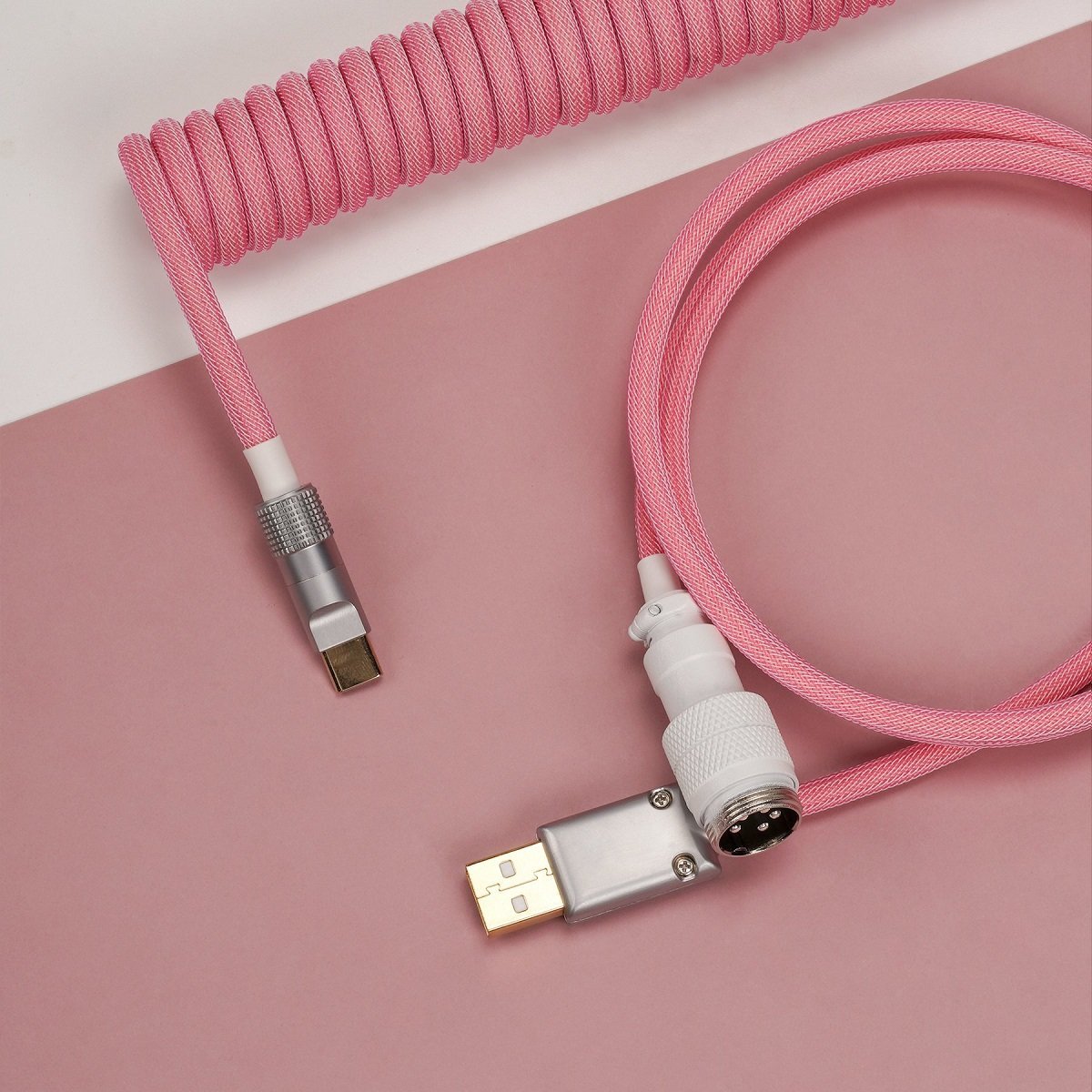 KBDfans Pink Custom Handmade USB-C Cable