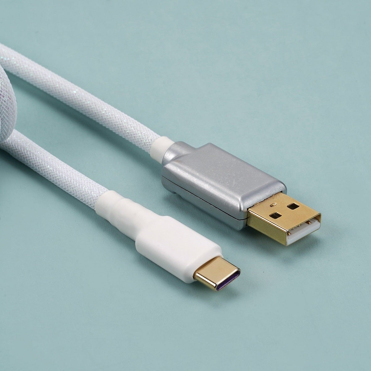 KBDfans Flash White Custom Handmade USB-C Cable