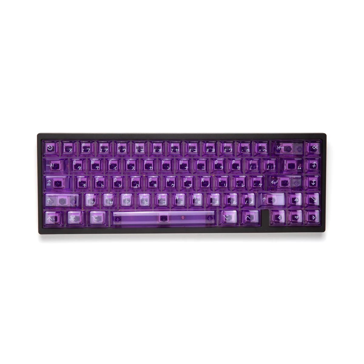 KBDfans Clear 2048 Purple Keycap Set UV Polycarbonate