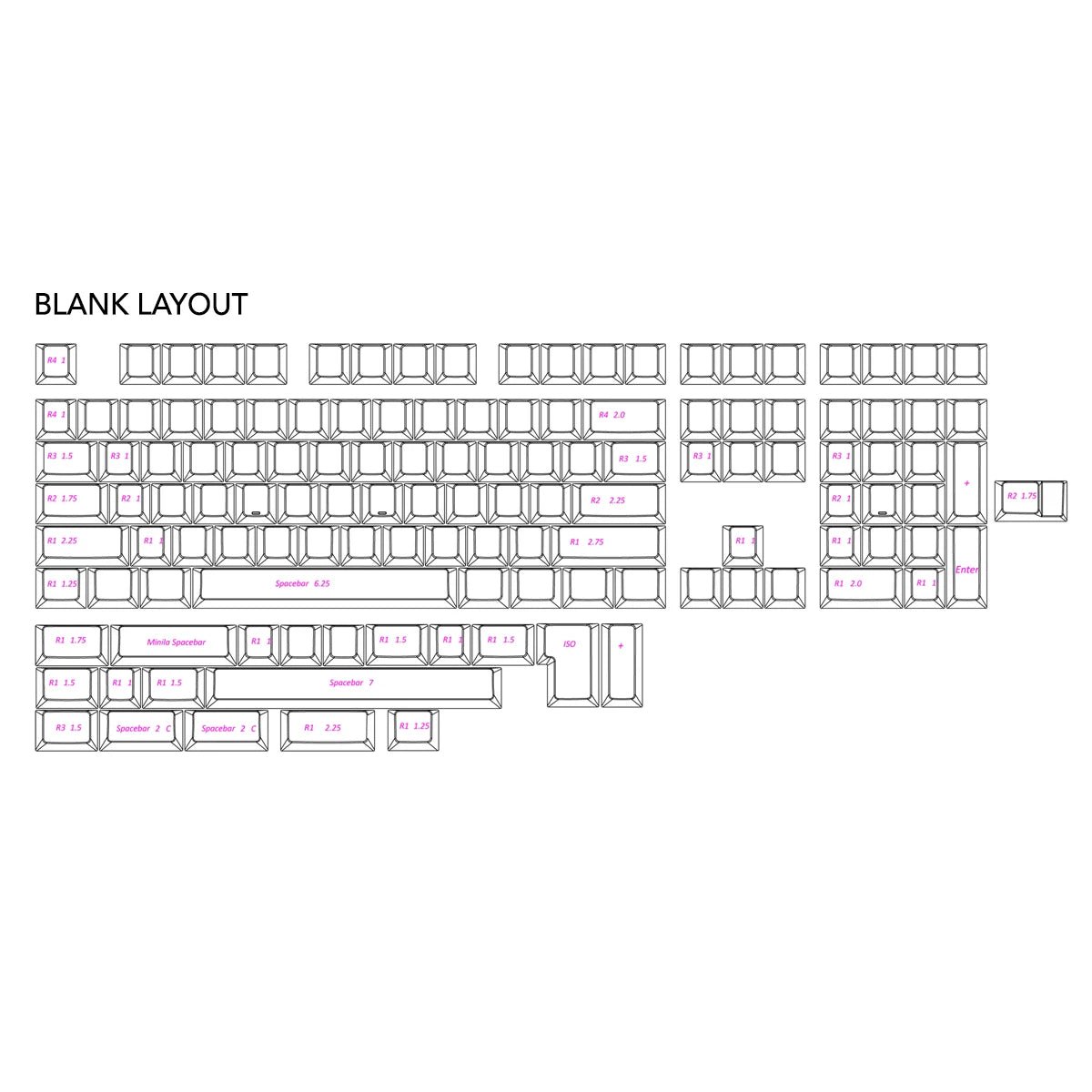 Lelelab Crystal SuperX Keycap Set UV ABS