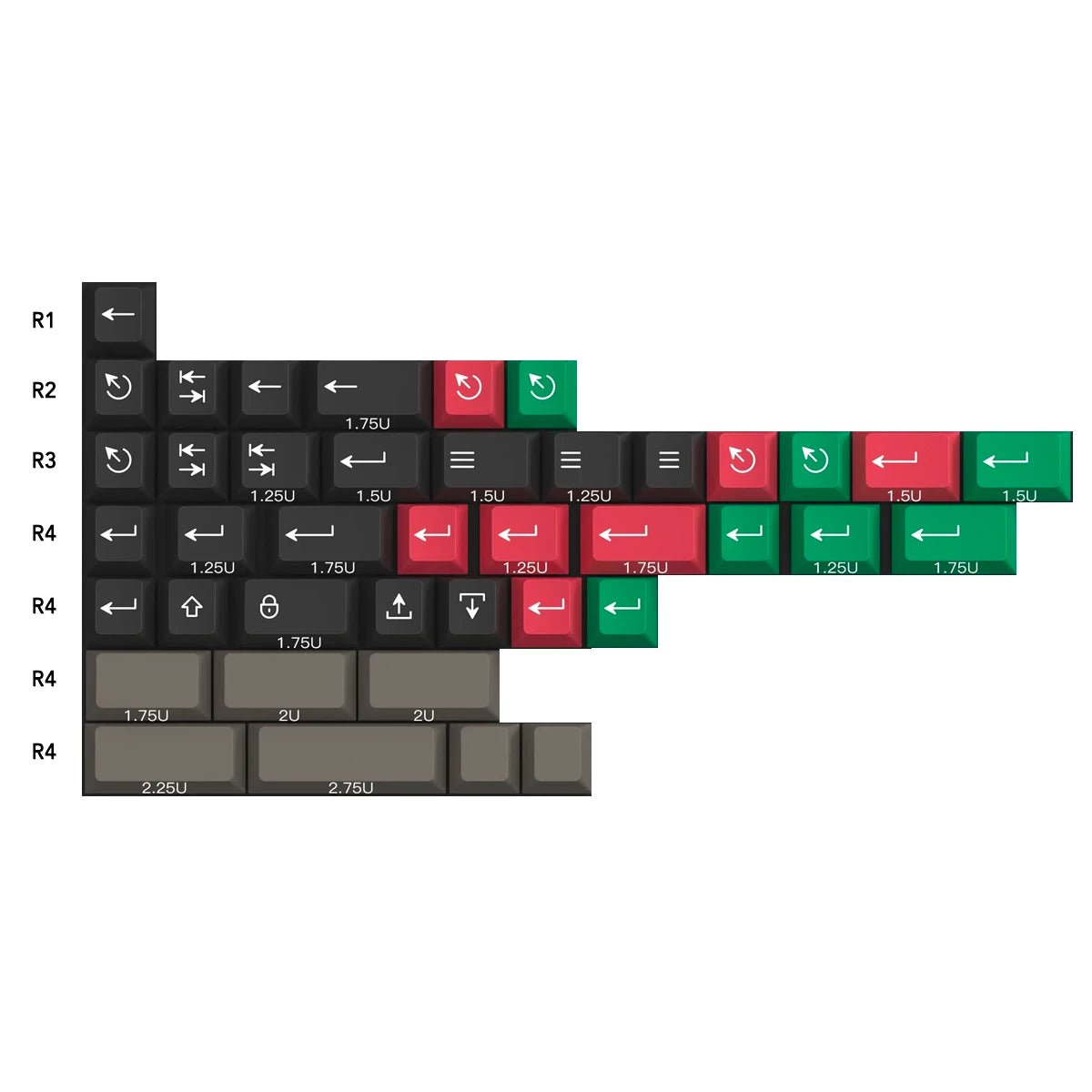 PBTfans Dolch Keycap Set Doubleshot PBT